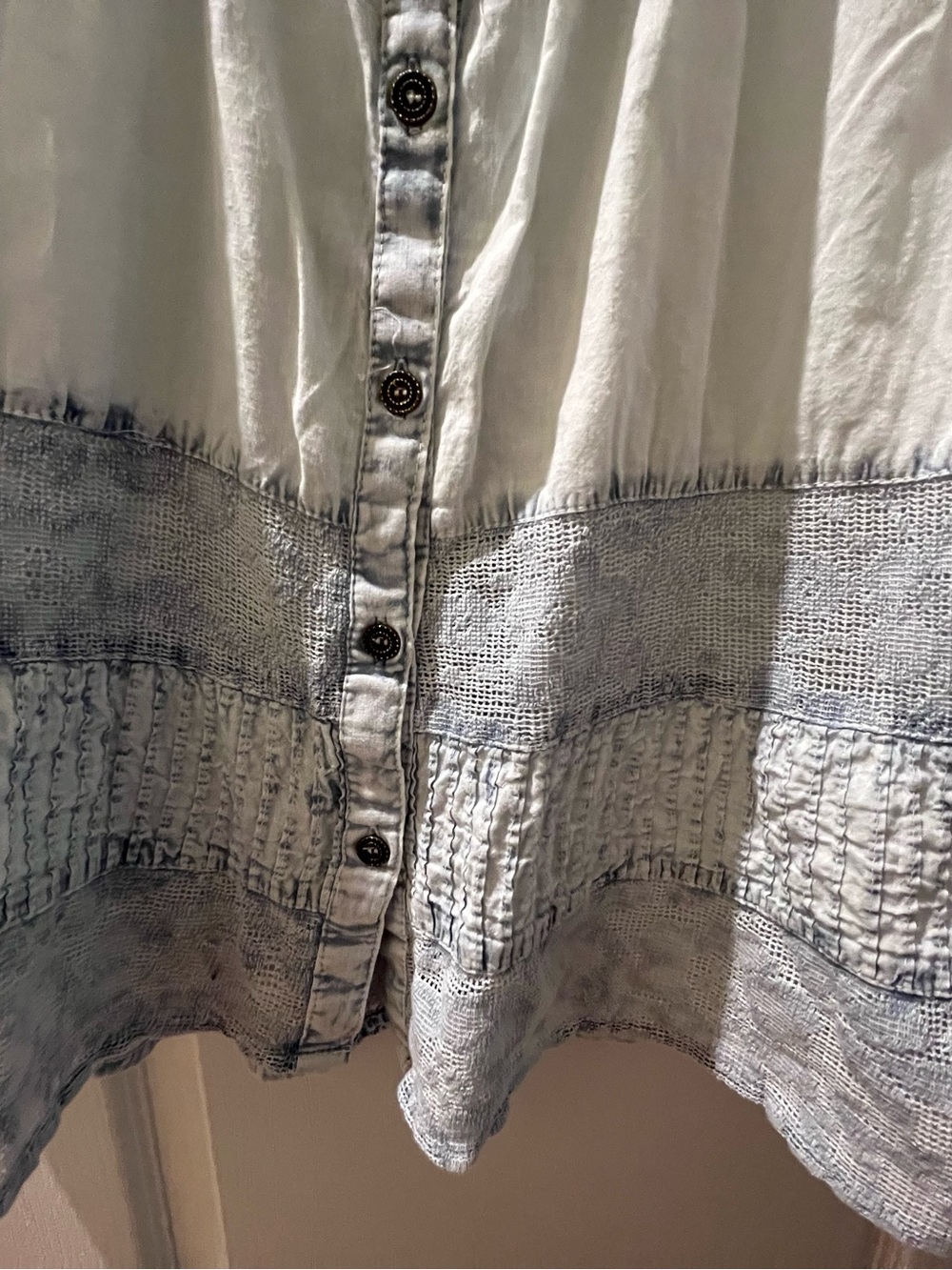 Washed denim look sleeveless cotton top by Rachel Zoe, size medium - Picture 4 of 5